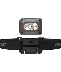 2 pz. Coast FLX10R lampada frontale ricaricabile con luce rossa e verde 1000 lumen Coast