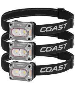 3 pezzi di torcia frontale Coast FLX15R, 1000 lumen Coast