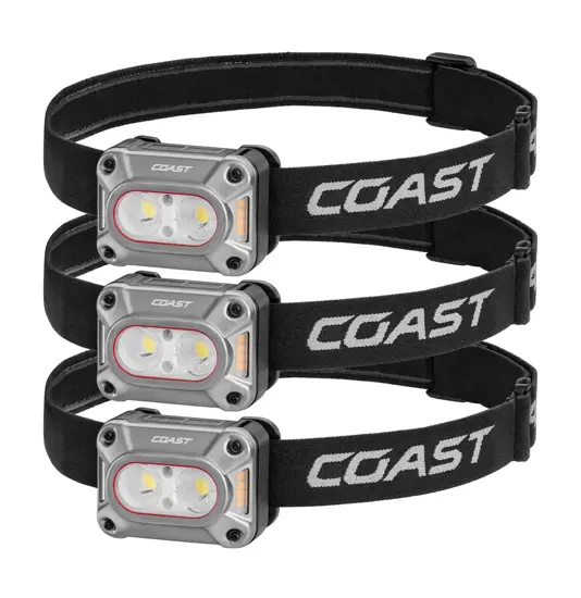 3 pezzi di torcia frontale Coast FLX15R, 1000 lumen Coast