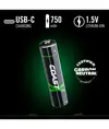 4xAA + 4xAAA 1,5V USB-C batterie ricaricabili – Certificato CarbonNeutral® (CO2 neutro) Coast
