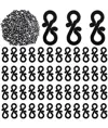 50 mini ganci a S per catene leggere e cavi sottili