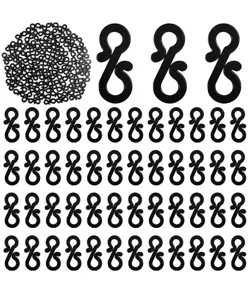 50 mini ganci a S per catene leggere e cavi sottili