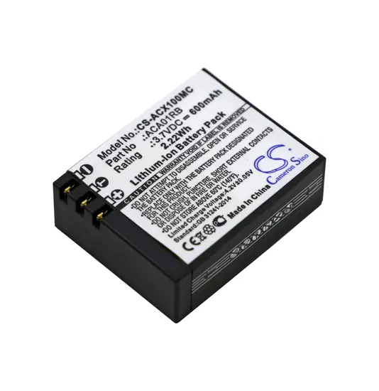 Akku für ACTIVEON kamera CX - 600mAh