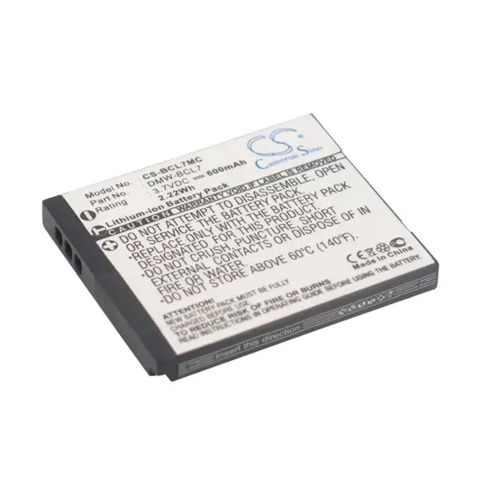 Akku für Panasonic kamera Lumix DMC-F5 - 600mAh
