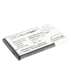 Akku für u.a. Nokia Mobiltelefon - BL-4C - 3,7 V 900 mAh