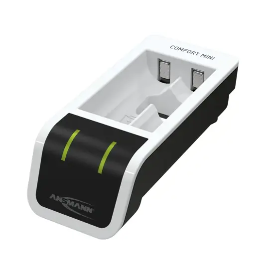 Ansmann Comfort Mini  Schnell-Ladegerät mit USB Eingang für NiMH Akkus AAA / AA