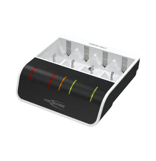 Ansmann Comfort Multi Schnell-Ladegerät mit USB Eingang für 1-4 NiMH Akkus  AAA / AA / C / D und 9V