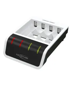 Ansmann Comfort Smart Schnell-Ladegerät mit USB Eingang für 1-4 NiMH Akkus AAA / AA