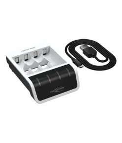 Ansmann Comfort Smart Schnell-Ladegerät mit USB Eingang für 1-4 NiMH Akkus AAA / AA