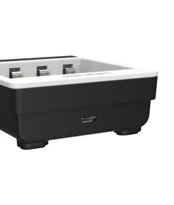 Ansmann Comfort Smart Schnell-Ladegerät mit USB Eingang für 1-4 NiMH Akkus AAA / AA