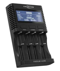 Ansmann Powerline 4 Ultra Batterieladegerät mit Display