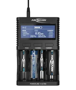 Ansmann Powerline 4 Ultra Batterieladegerät mit Display