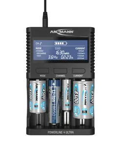 Ansmann Powerline 4 Ultra Batterieladegerät mit Display