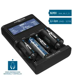 Ansmann Powerline 4 Ultra Batterieladegerät mit Display