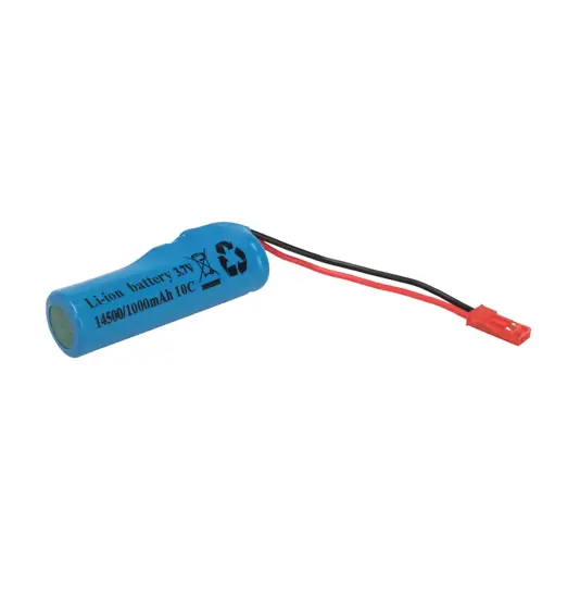 Batteria 14500 3.7V 1000mAh 10C con connettore JST per giocattoli RC