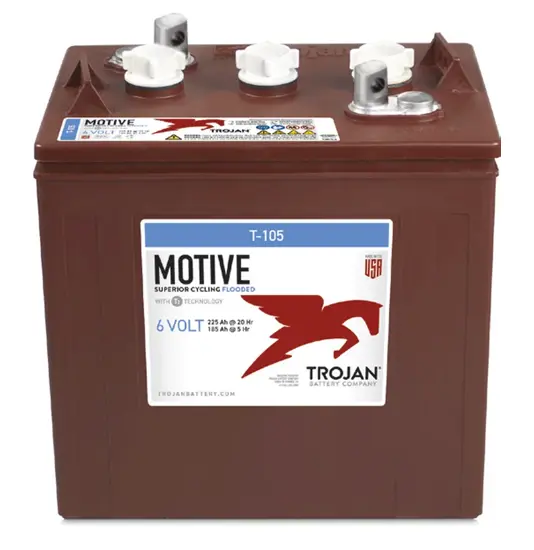 Batteria a ciclo profondo Trojan T105 - 6V 225Ah / 20h - 185Ah / 5h (terminale EUT)