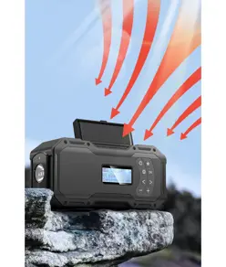 Batteria della radio di emergenza/crank/solare/USB-C (FM/DAB/Light) - Batteria extra large da 5000 mAh
