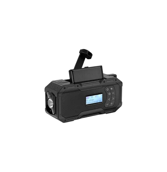 Batteria della radio di emergenza/crank/solare/USB-C (FM/DAB/Light) - Batteria extra large da 5000 mAh