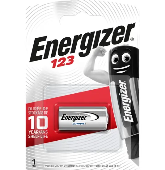 Batteria Energizer al litio per foto/sveglia 123 (confezione da 1)