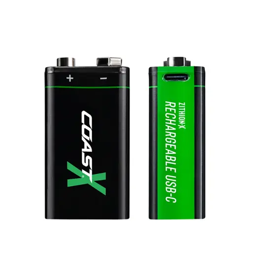 Batteria ricaricabile Coast 9V USB-C 560mAh (2 pezzi) Coast