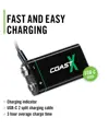 Batteria ricaricabile Coast 9V USB-C 560mAh (2 pezzi) Coast
