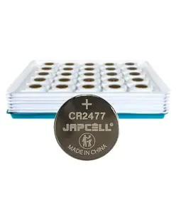 Batterie al litio a bottone Japcell CR2477 - 100 pezzi - confezione industriale Japcell