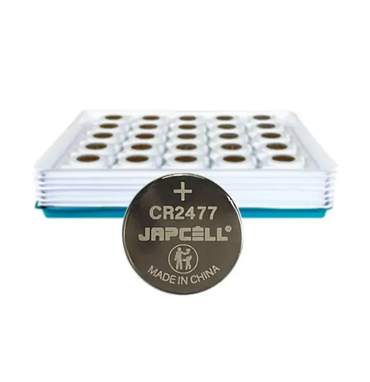 Batterie al litio a bottone Japcell CR2477 - 100 pezzi - confezione industriale Japcell