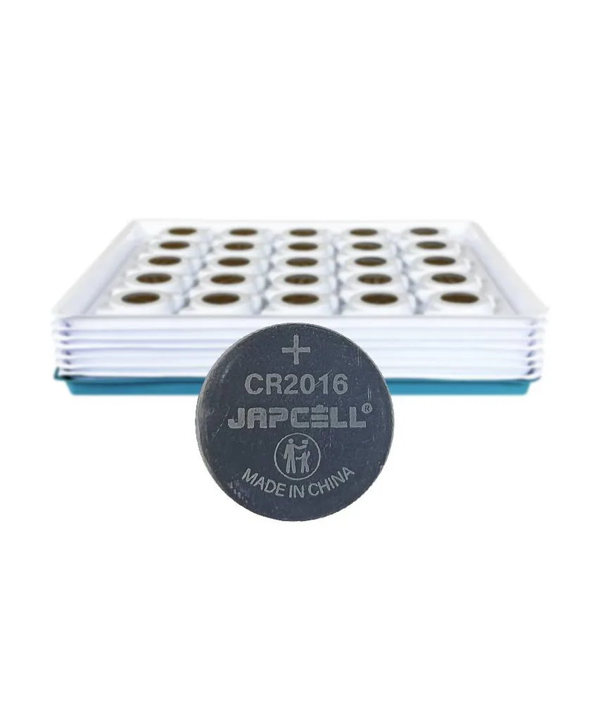 200 pezzi Batterie al litio CR2016 Japcell, alte prestazioni