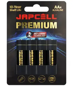 Batterie alcaline AA Premium Japcell - 4 pezzi Blister Japcell