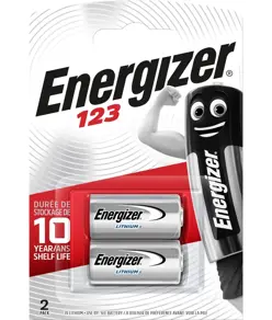 Batterie Energizer al litio per foto/allarme CR123 (confezione da 2)