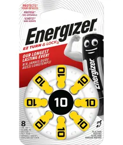 Batterie Energizer per apparecchi acustici 10 (confezione da 8)
