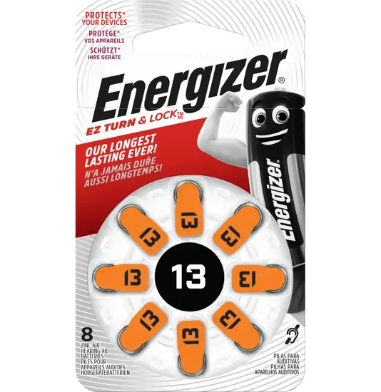 Batterie Energizer per apparecchi acustici 13 (confezione da 8)