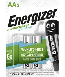 Batterie Energizer Recharge Extreme AA 2300mAh (confezione da 2)