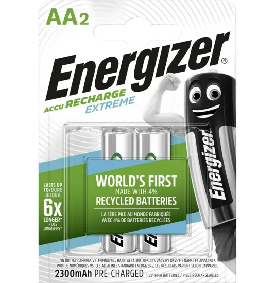 Batterie Energizer Recharge Extreme AA 2300mAh (confezione da 2)