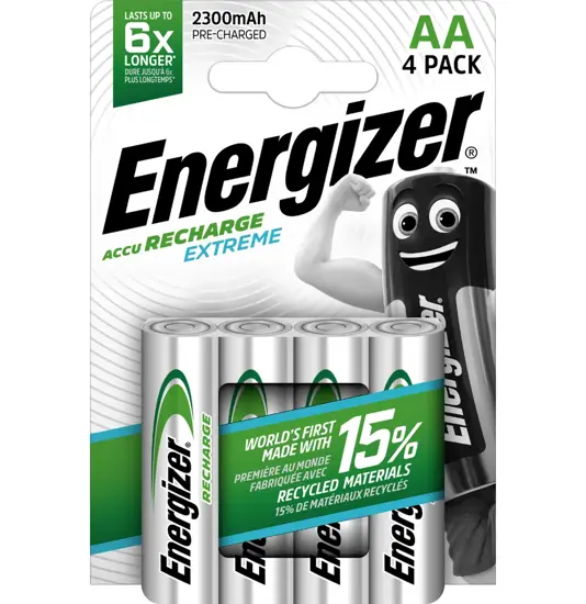 Batterie Energizer Recharge Extreme AA/NH15 2300mAh (confezione da 4)