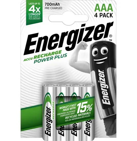 Batterie Energizer Recharge Power Plus AAA 700mAh (confezione da 4)