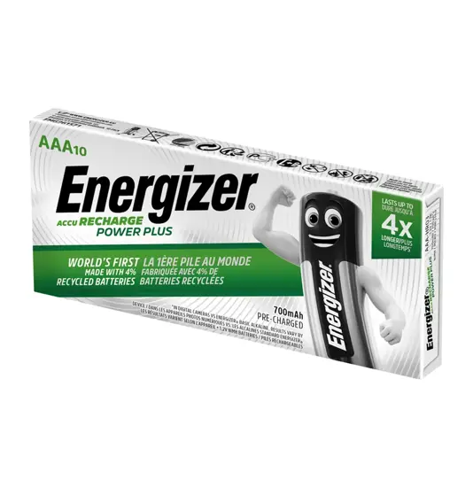 Batterie Energizer Recharge Power Plus AAA/NH12 700mAh - 10 pz.