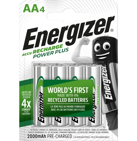 Batterie Energizer Recharge Power Plus AA/NH15 2000mAh (confezione da 4)