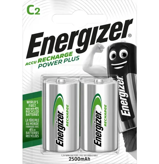 Batterie Energizer Recharge Power Plus C/NH35 2500mAh (confezione da 2)