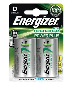 Batterie Energizer Recharge Power Plus D/NH50 2500mAh (confezione da 2)