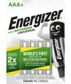 Batterie Energizer Recharge Universal AAA / NH12 500mAh (confezione da 4)