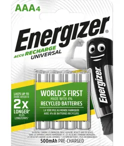 Batterie Energizer Recharge Universal AAA / NH12 500mAh (confezione da 4)