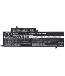 Batterie für DELL Inspiron 11 3147 Laptop - 11,1V (kompatibel)