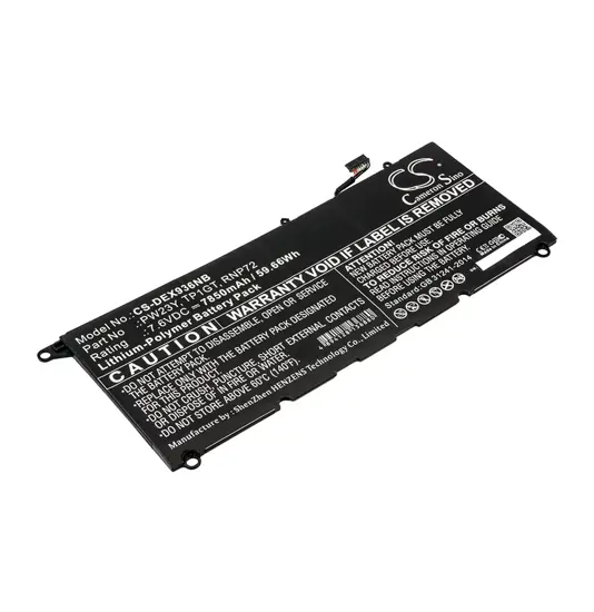 Batterie für DELL XPS 13 9360 Laptop - 7,6V (kompatibel)