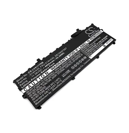 Batterie für Lenovo ThinkPad X1 Carbon 2017 Laptop - 11,58V (kompatibel)