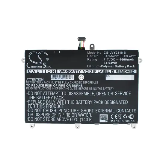 Batterie für Lenovo Yoga 2 11 Laptop - 7,4V (kompatibel)