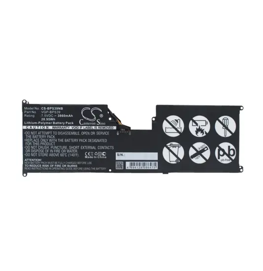 Batterie für Sony SVT11213CGW Laptop - 7,5V (kompatibel)