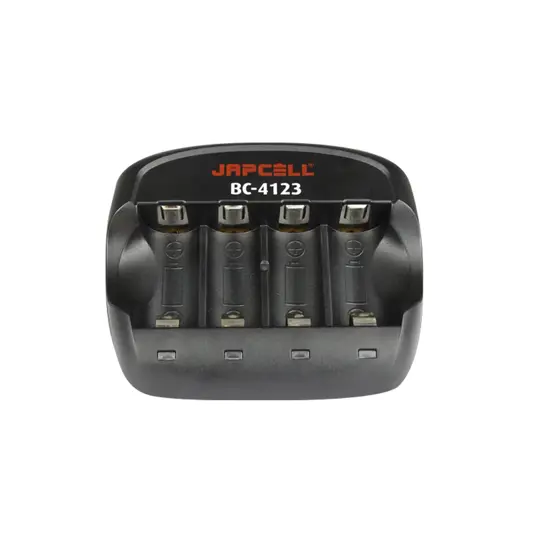 BC-4123 Caricabatterie per batterie al litio CR123A da 3.7V Japcell