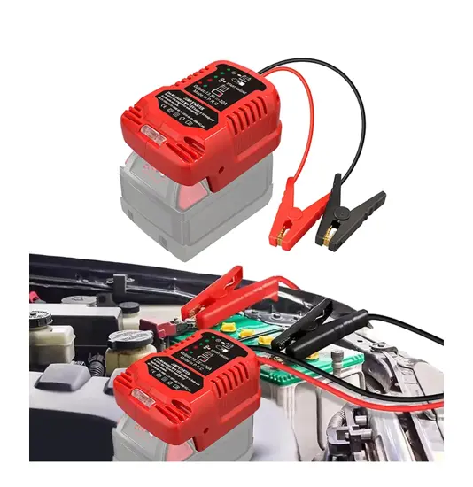 Caricabatterie di emergenza per la batteria di avviamento da 12 V utilizzando la batteria al litio Milwaukee da 18 V