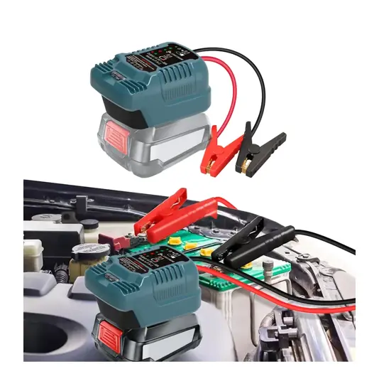 Caricabatterie di emergenza per la batteria di avviamento da 12 V con la batteria Bosch Home and Garden 18 V PBA/PSB/PSR